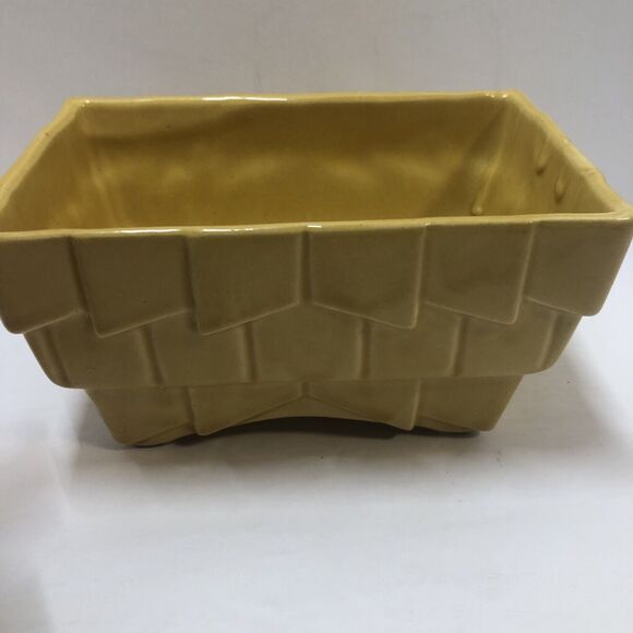 Planter Cookson Pottery USA Mustard Yellow Pottery CP-2806 VTG 6.5"Lx4"Wx3.5"T - Picture 5 of 11
